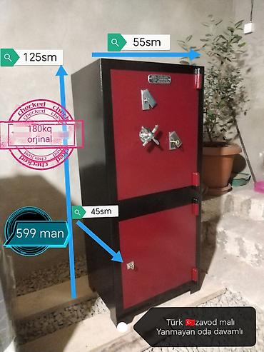 Seyf Türk zavod malı. Seyf ucuz. Yanmayan oda davamlı İçi qumlu - şəkil 3
