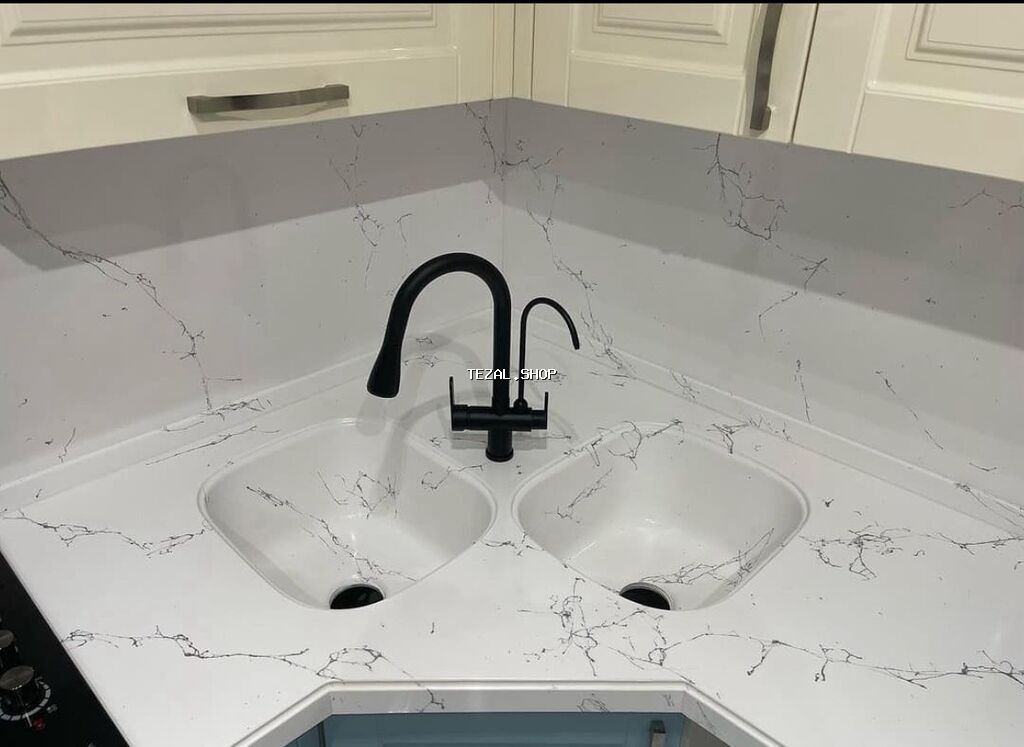 Süni mərmər və qranit mətbəx tezgahları – geniş rəng və tekstura - şəkil 3