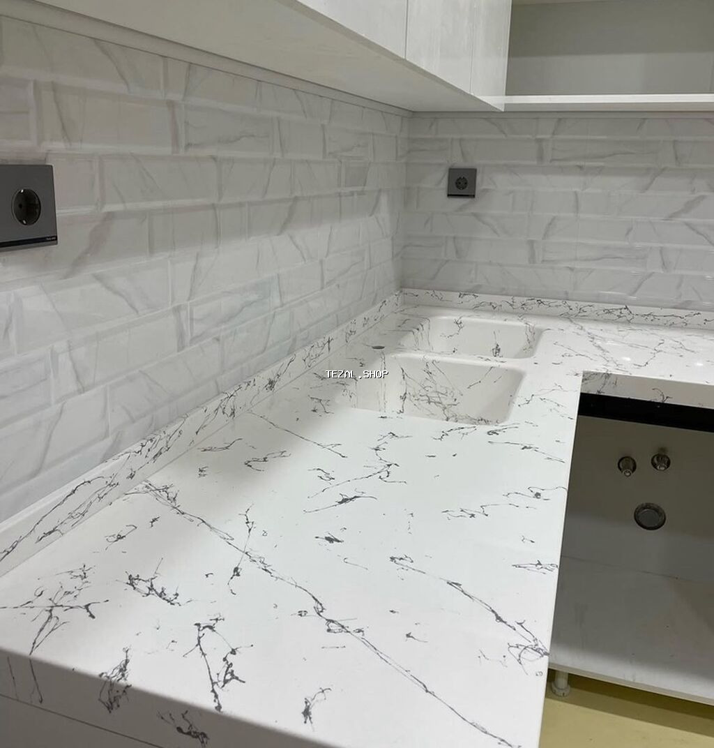 Süni mərmər və qranit mətbəx tezgahları – geniş rəng və tekstura - şəkil 4