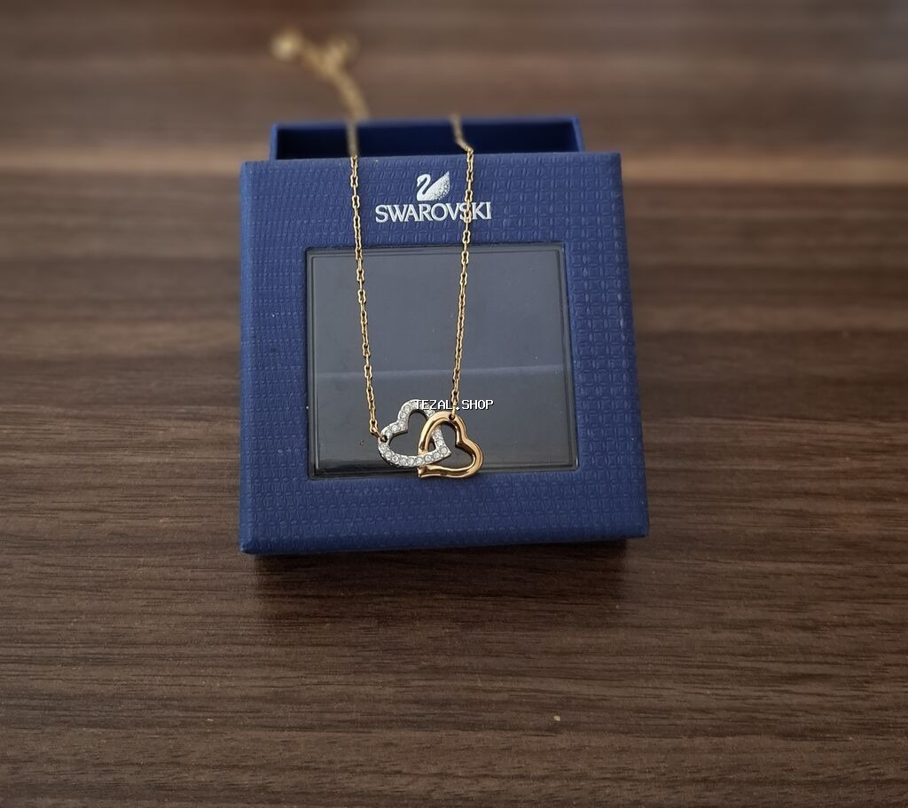 Swarovski kolyeler – ürək motivli asqılar 1) Gümüşü rəngdə zəncir + - şəkil 3