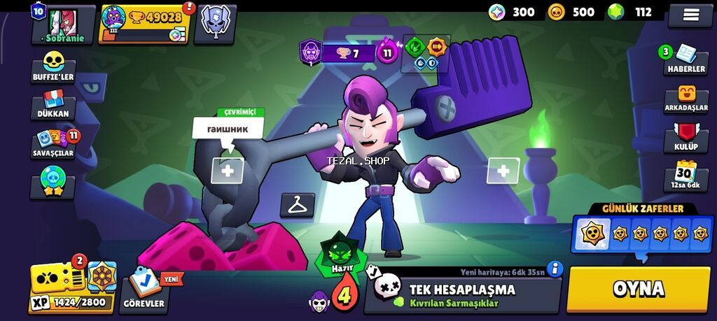 49k kupa var 100/100 karakter mövcuddur ender kostüm fulldur 10