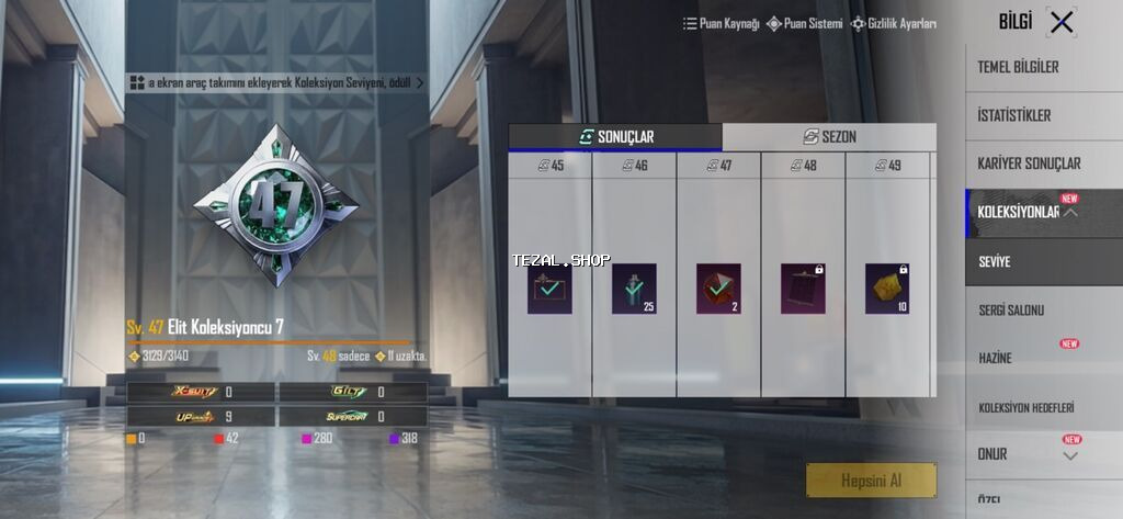 PUBG Mobile hesabı – yüksək səviyyəli kolleksiya və çoxsaylı paltarlar - şəkil 3