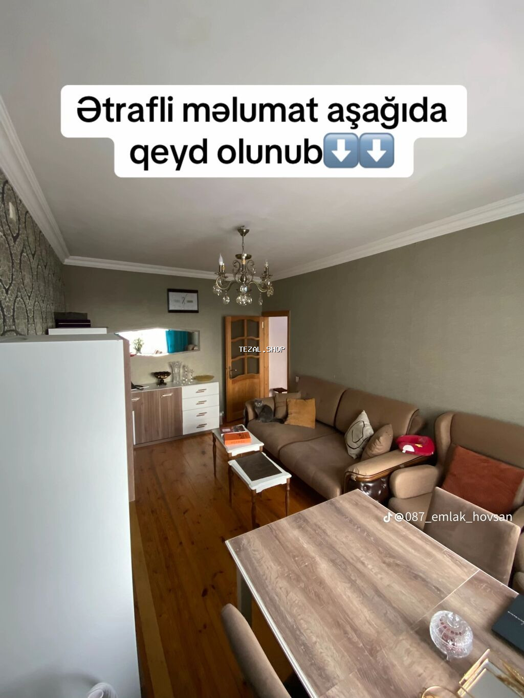 Hövşan qəsəbəsi. 9/9 mərtəbə, 2 otaqlı mənzil. Planlaşdırma: - Geniş - şəkil 4