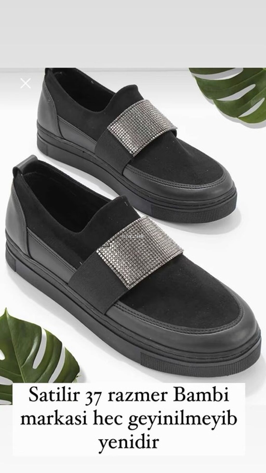 Bambi brendi qadın ayaqqabısı - Ölçü: 37 - Rəng: qara - Material