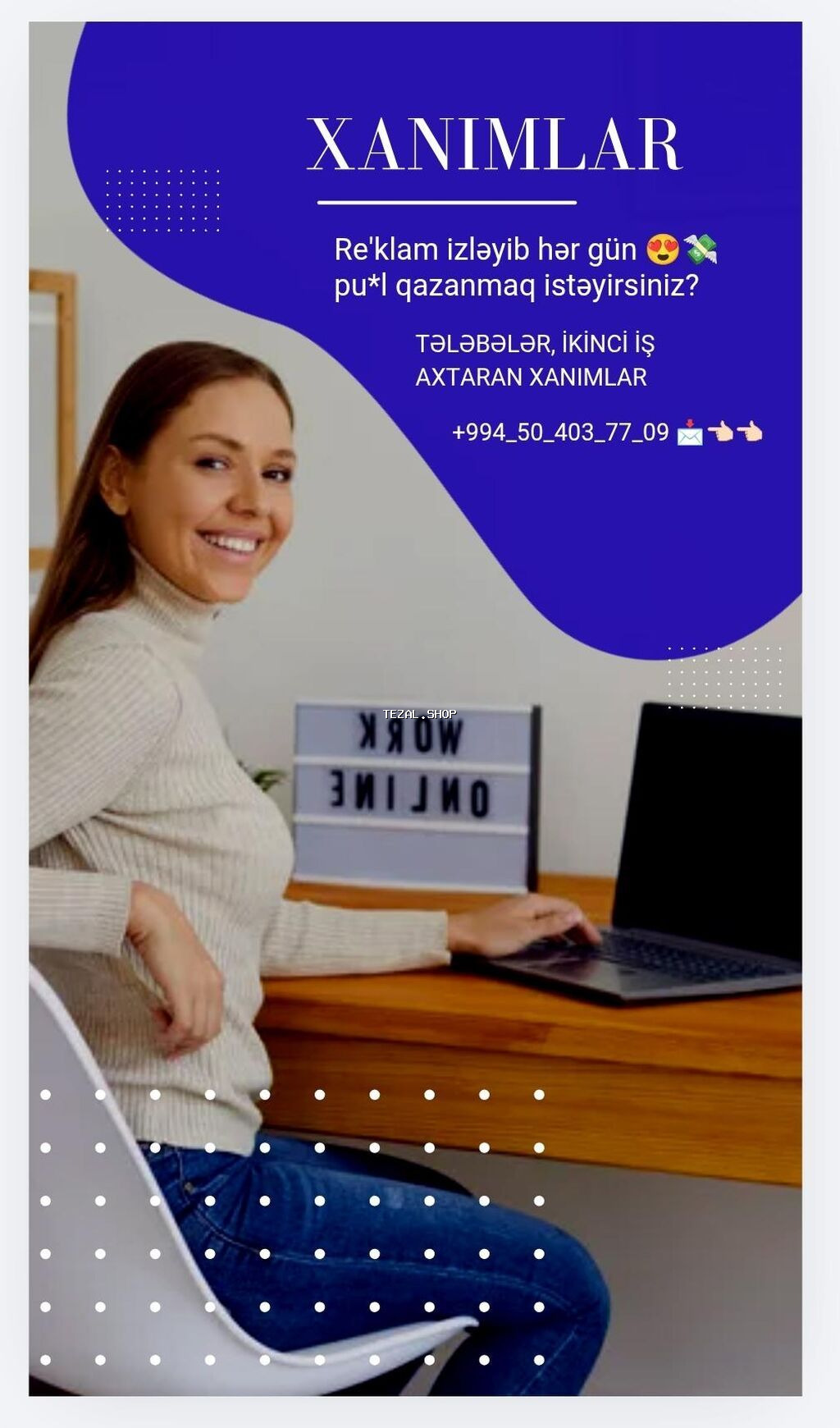 Marketoloq tələb olunur, İstənilən yaş, Təcrübəsiz