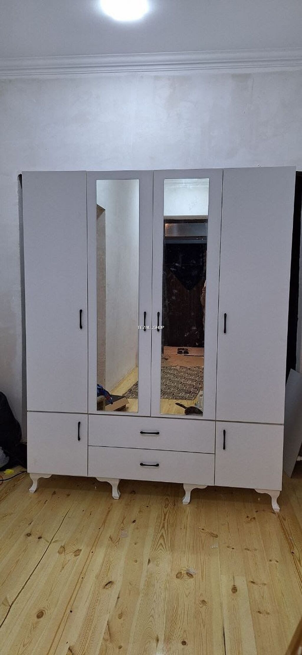 4 qapılı geyim dolabı - Ölçü: 1.60 × 47 × 2 m - Material: laminat - - şəkil 3