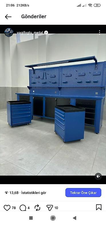 Metall ustalarına və servis mərkəzlərinə uyğun komplekt iş stolu və - şəkil 5