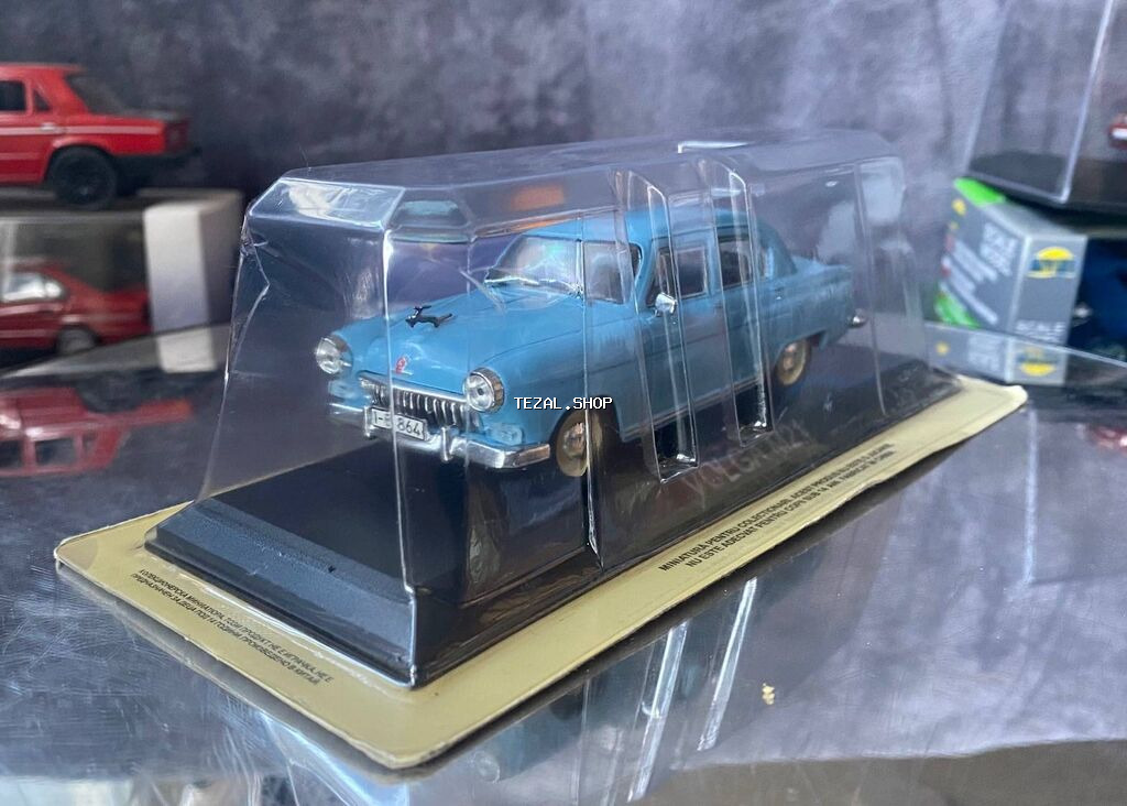 Коллекционная модель GAZ-M21 Volga light blue 1958 Altaya Scale - şəkil 2