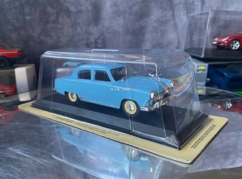Коллекционная модель GAZ-M21 Volga light blue 1958 Altaya Scale - şəkil 4
