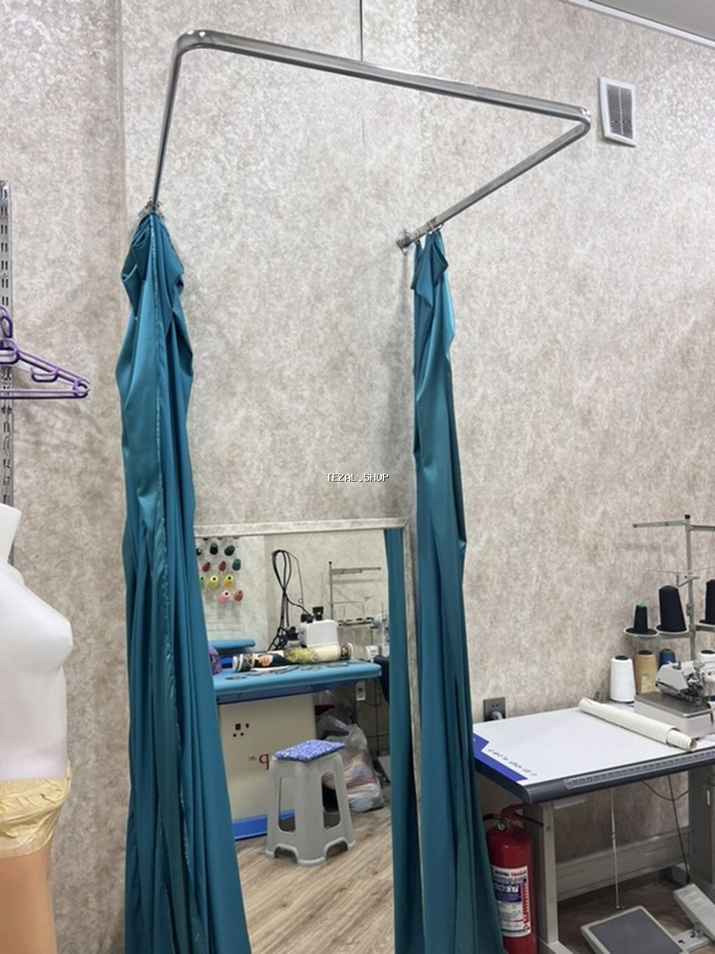 Atelye avadanlıqları və dekor dəsti - Tam boy güzgü: Ağ-qızılı - şəkil 3