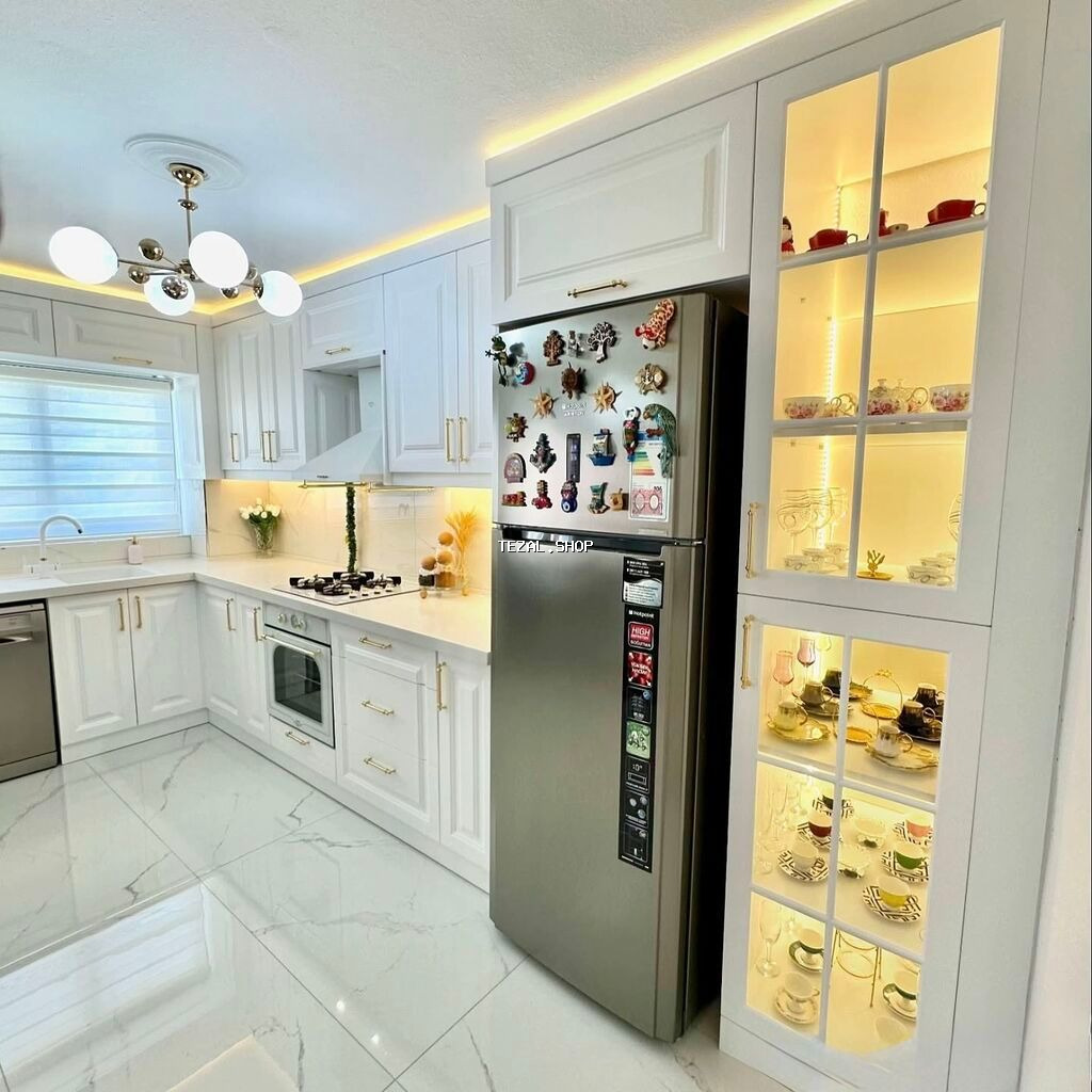 Sifarişlə mətbəx dəsti, Özü çəkən petlələr, Mat laminat, Kredit var, Ünvandan götürmə, Pulsuz çatdırılma, Ödənişli çatdırılma - şəkil 5