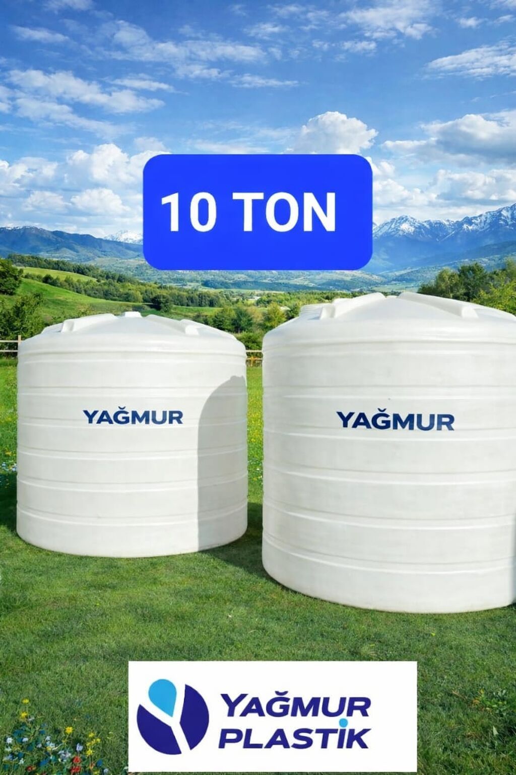 Bak, Plastik, 10000 l l, Yeni