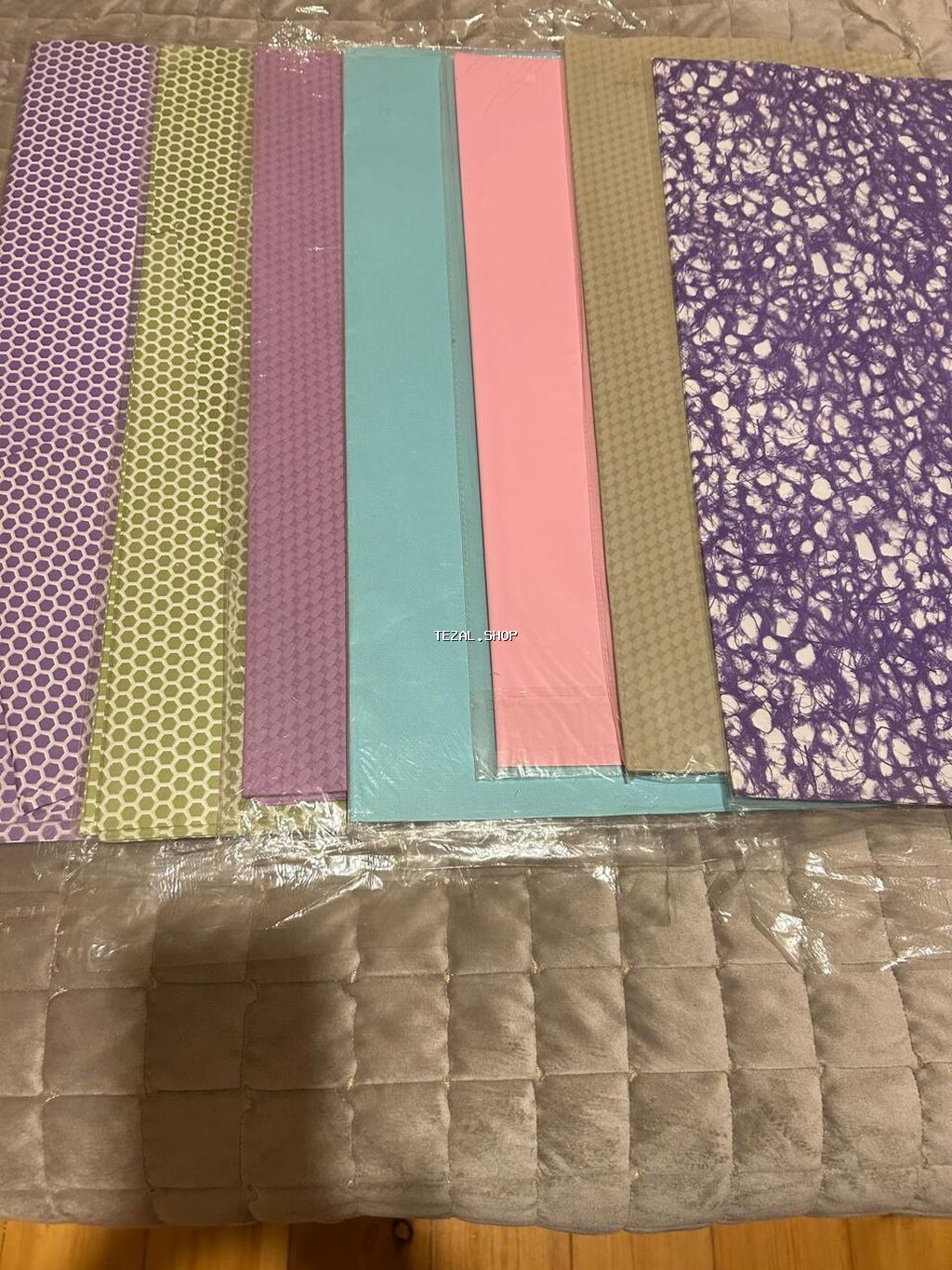 Dekorativ rəngli kağız dəsti - Müxtəlif rəng və naxışlarda dekor/əl