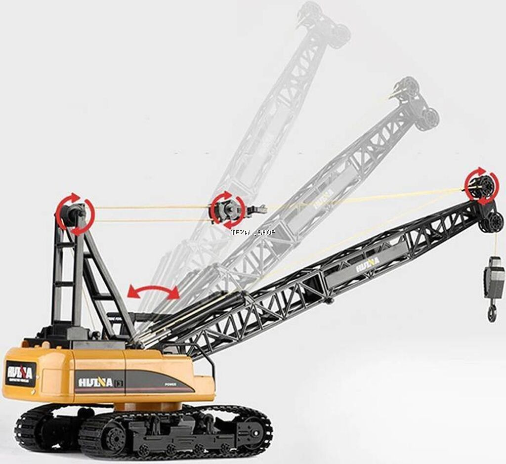 Huina 1572 RC Crane. Oyuncaq pultla idare edile bilen kran. Bütün - şəkil 3
