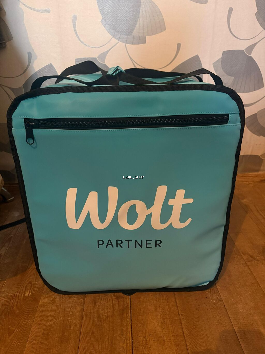 Wolt Partner termal çatdırılma çantası - Rəng: firuzə (Wolt loqolu) -