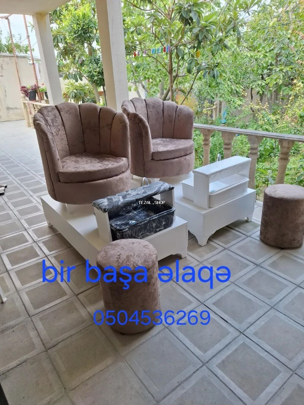 Gözəllik salonu üçün mebel dəsti Tərkib: - Saç yuma stolu: qara - şəkil 2