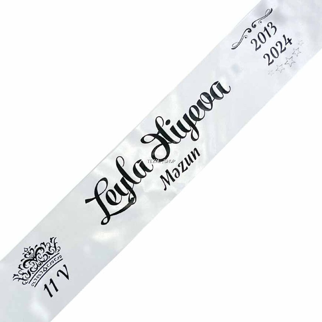 Çaplı Məzun lentləri – fərdi dizayn və lent çapı xidməti - - şəkil 4