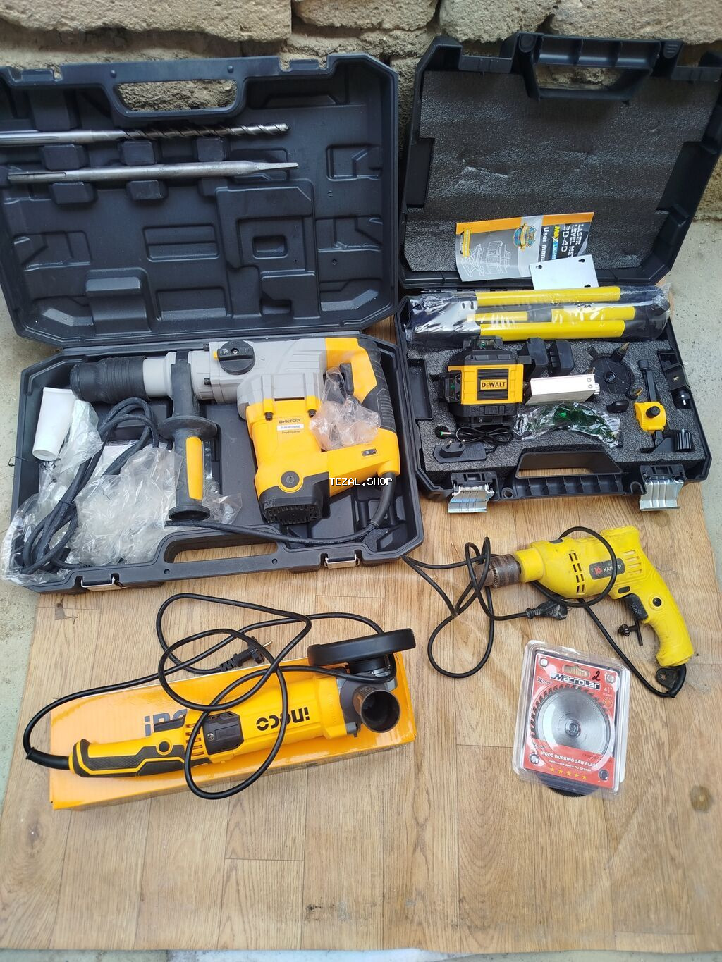 Elektrik alətləri dəsti Komplektin tərkibi: - SDS-plus tipli