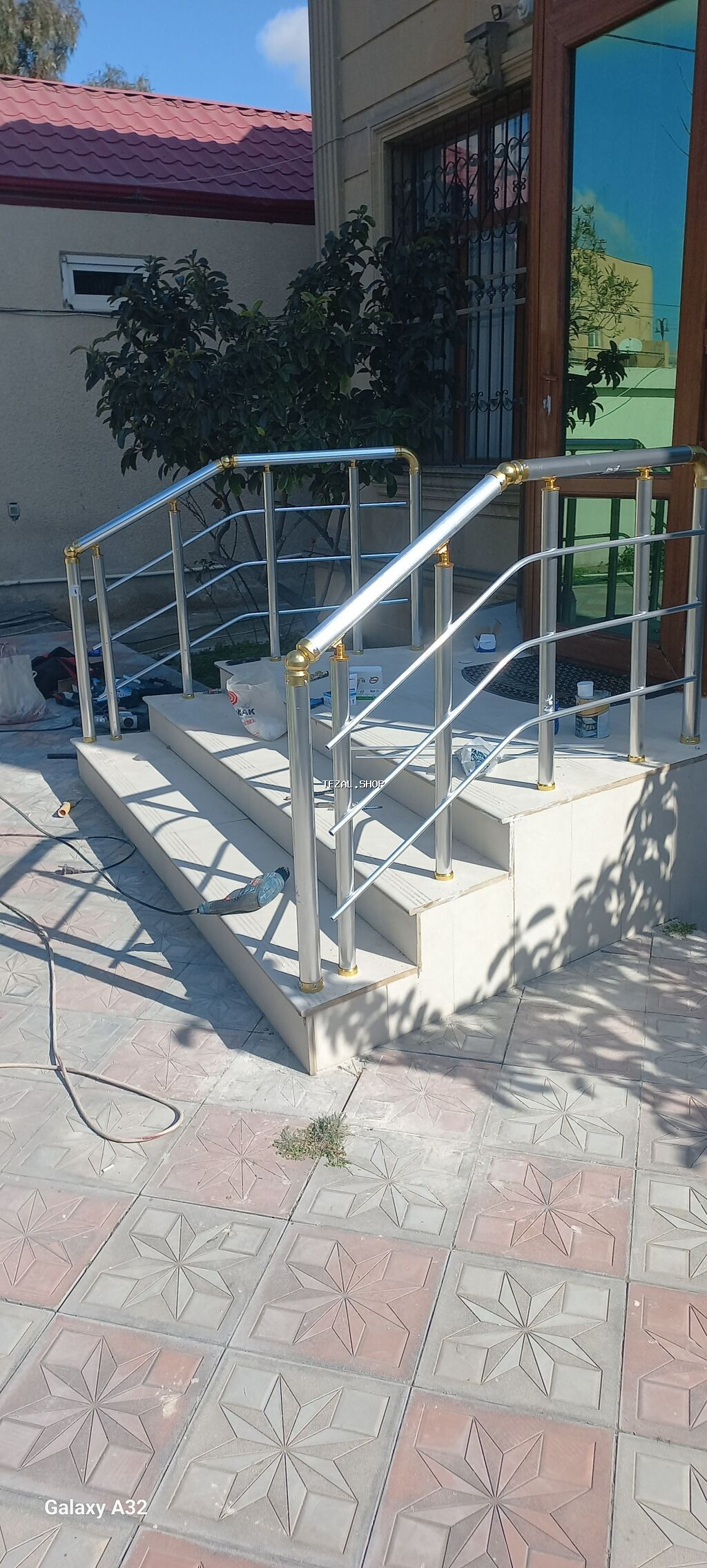 Almimum məhəccər paslanmayan polad məhəccər – pilləkən və eyvanlar - şəkil 2