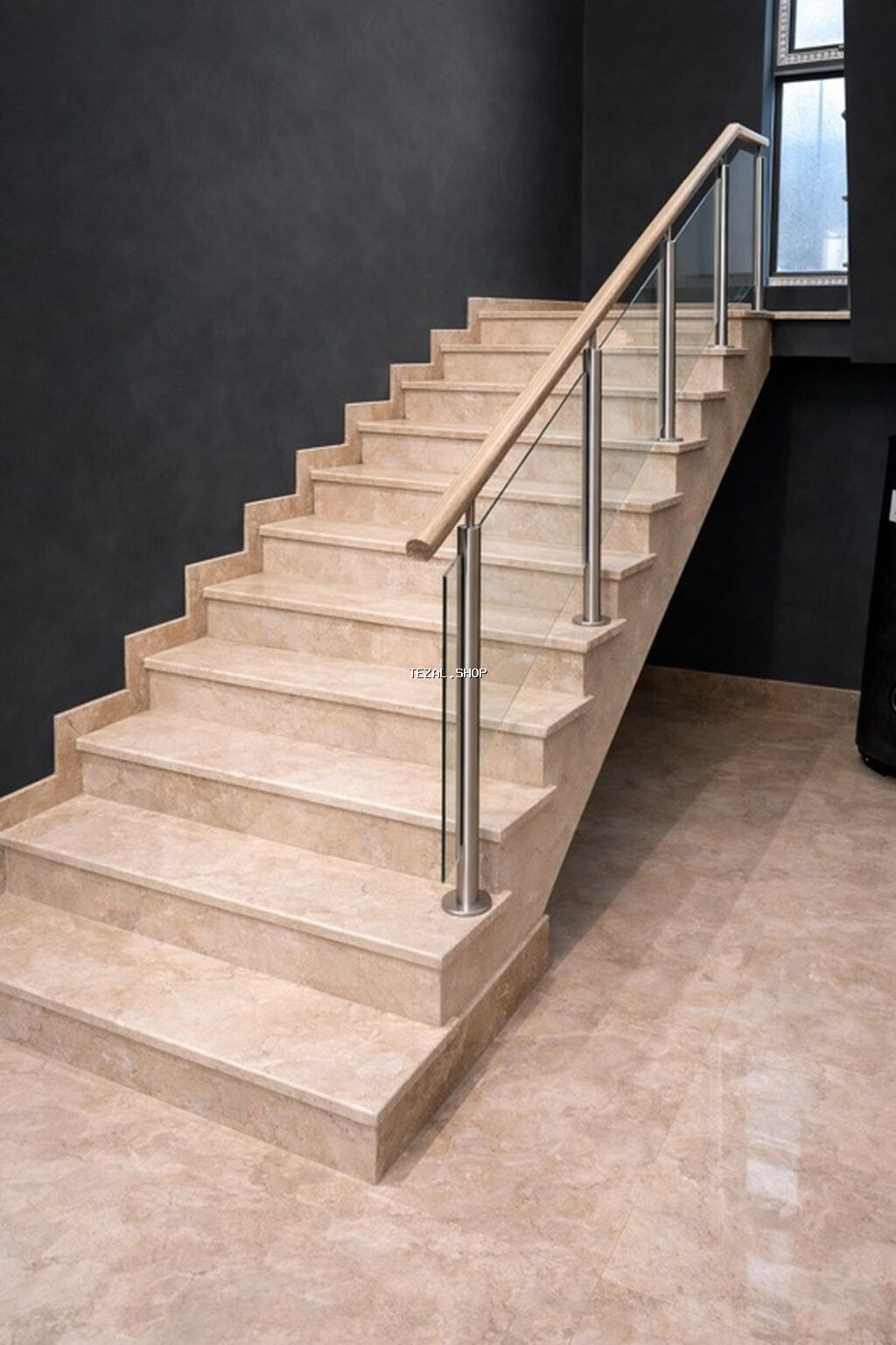 Mərmər pilləkənlər – dizayn və quraşdırma - Material: təbii mərmər - şəkil 2