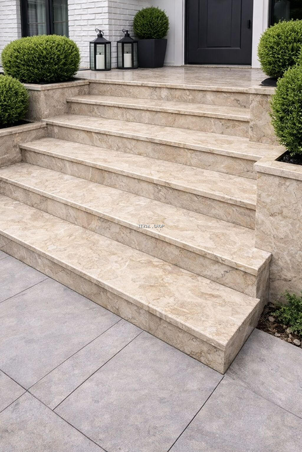 Mərmər pilləkənlər – dizayn və quraşdırma - Material: təbii mərmər - şəkil 5