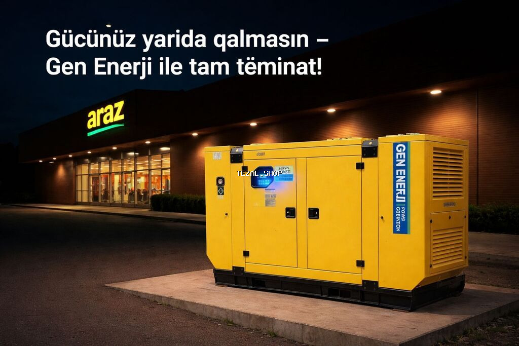 Gen Enerji səssiz dizel generatoru – müəssisələr, marketlər, ofislər