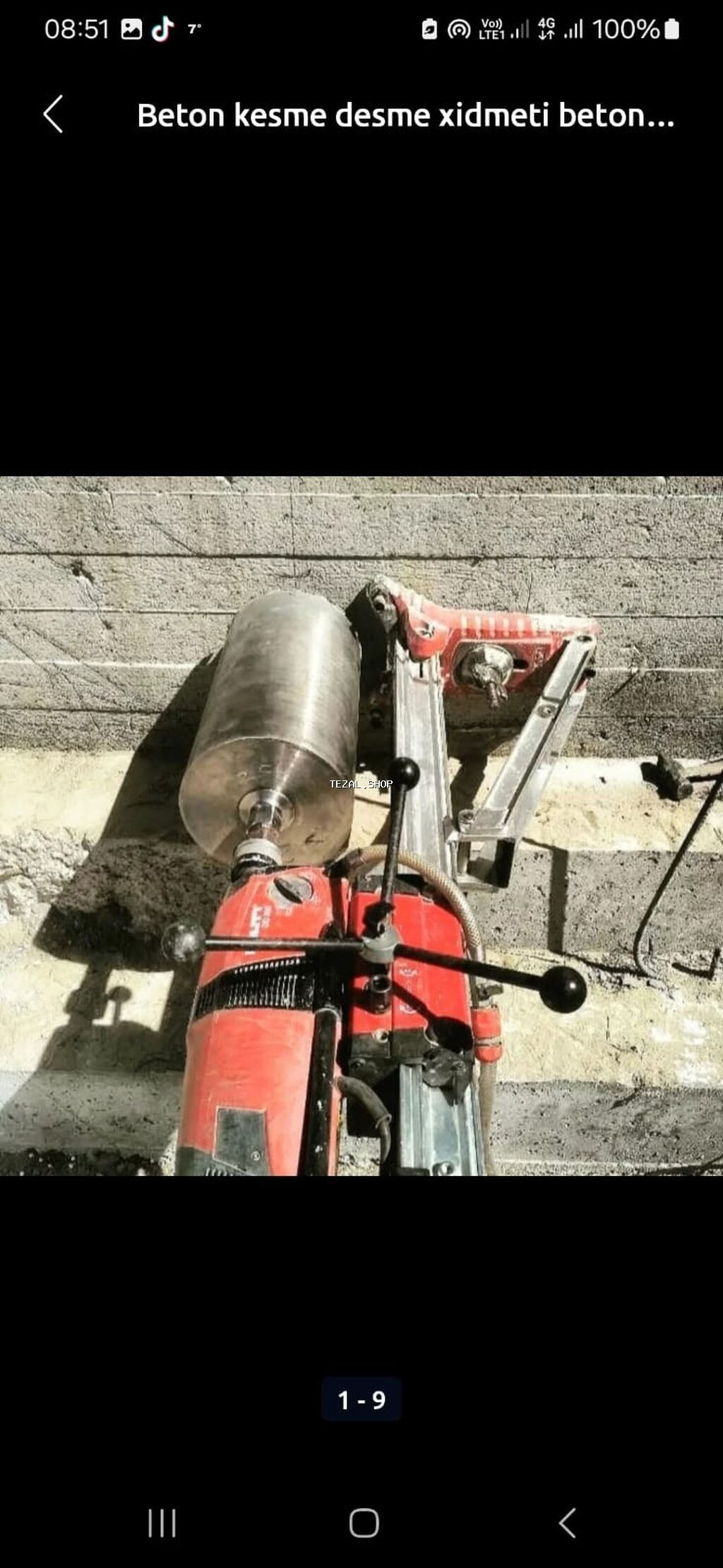 Beton kəsme və dəlik açma xidməti - Diamant avadanlıqlarla dəqiq