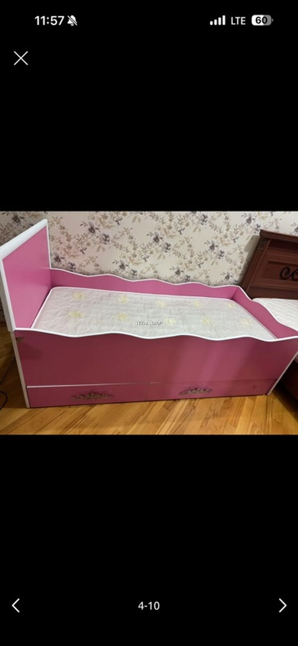 Qız üçün, Çarpayı, Bazasız, Matras ilə, Siyirməli