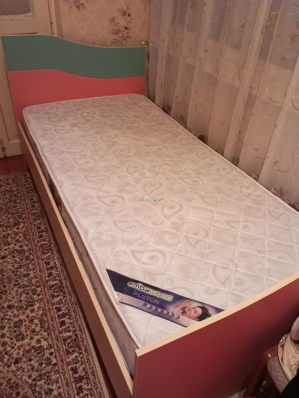 Oğlan və qız üçün, İşlənmiş, 2 təknəfərlik çarpayı, Yazı masası, Dolab, Tumba