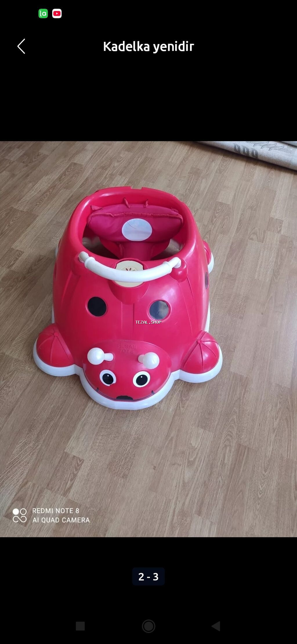 Uşaq üçün gəzdirici/körpə yürütmə qurğusu – xanım böcək (ladybug)