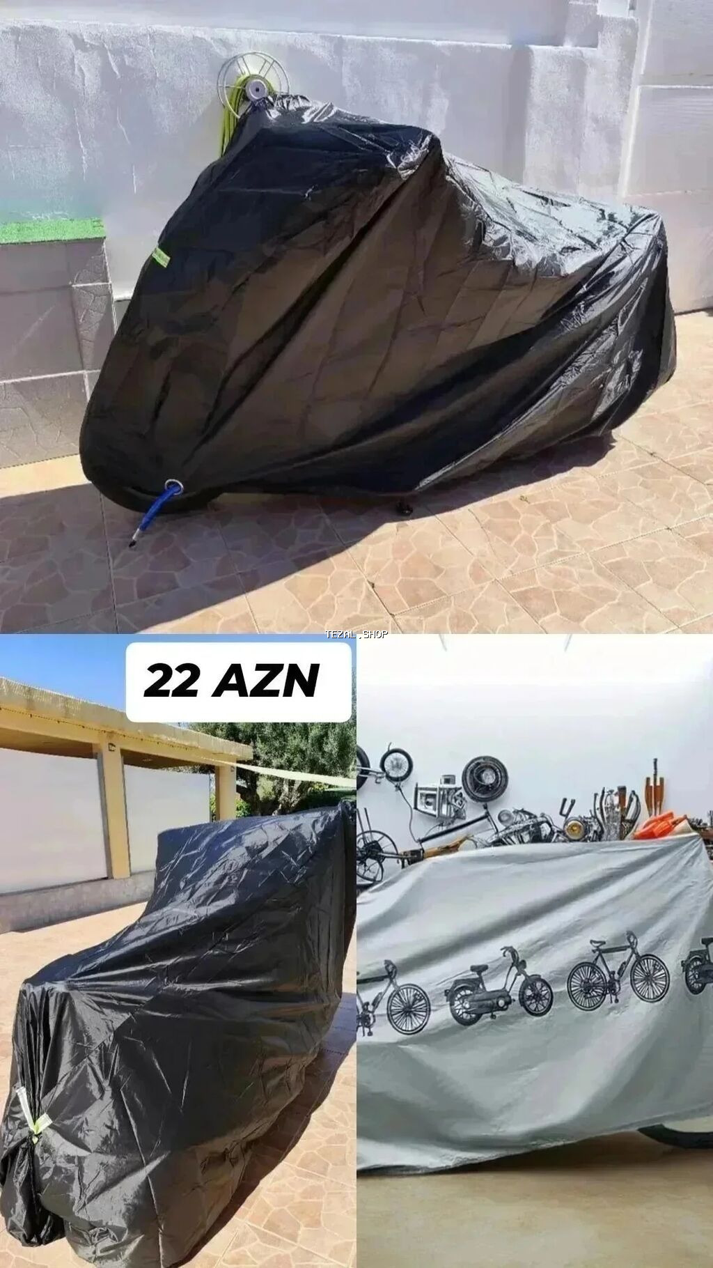 Motosiklet tendi satılır, təzədir. yagisdan ve tozdan qorunmaq