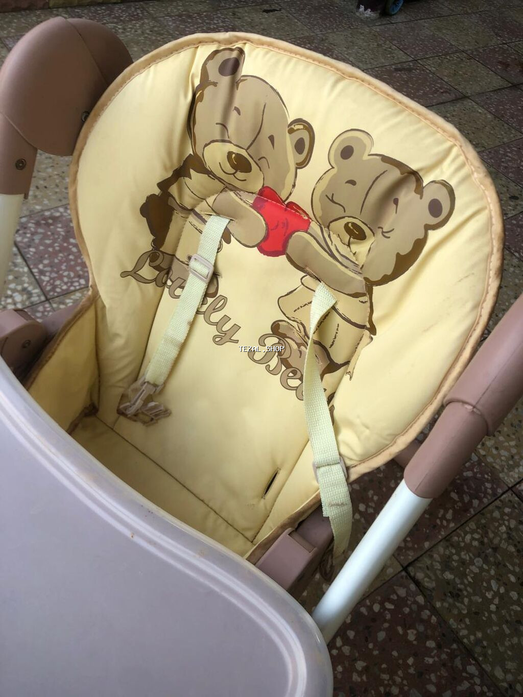 Uşaq yemək stulu - Rəng: bej/çəhrayı tonlarda - Yumşaq süngərli - şəkil 4