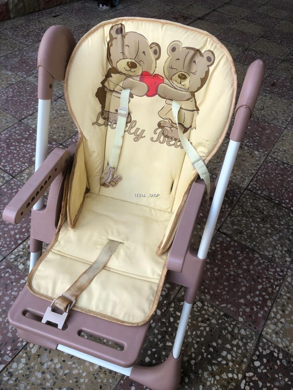 Uşaq yemək stulu - Rəng: bej/çəhrayı tonlarda - Yumşaq süngərli - şəkil 5