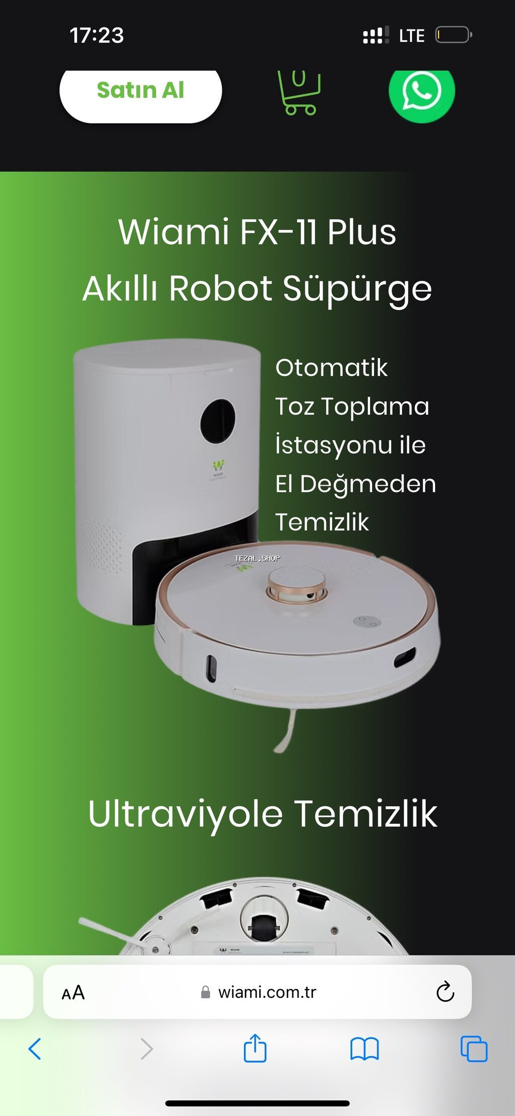 Wiami FX-11 Plus Akıllı Robot Süpürge (1000 azn alınıb 1 ildir