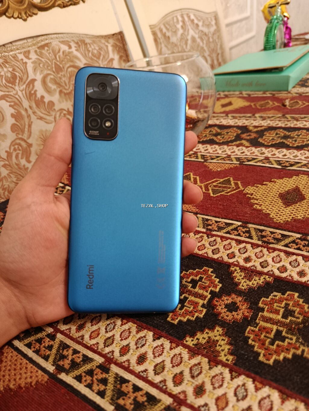 Redmi Note 11, 128 GB, rəng - Göy, Sensor, Barmaq izi, İki sim kartlı