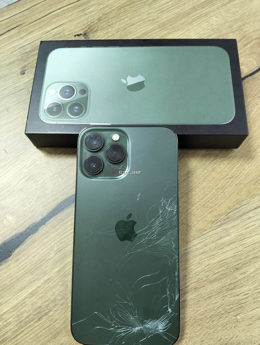 IPhone 13 Pro Max, 128 GB, Alpine Green, Qırıq - şəkil 3