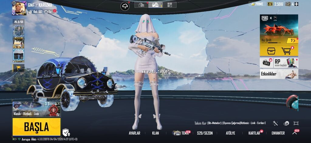 Pubg Mobile oyun hesabı Hesab lvl: 72 Kolleksiyon lvl: 50 17 lvl li