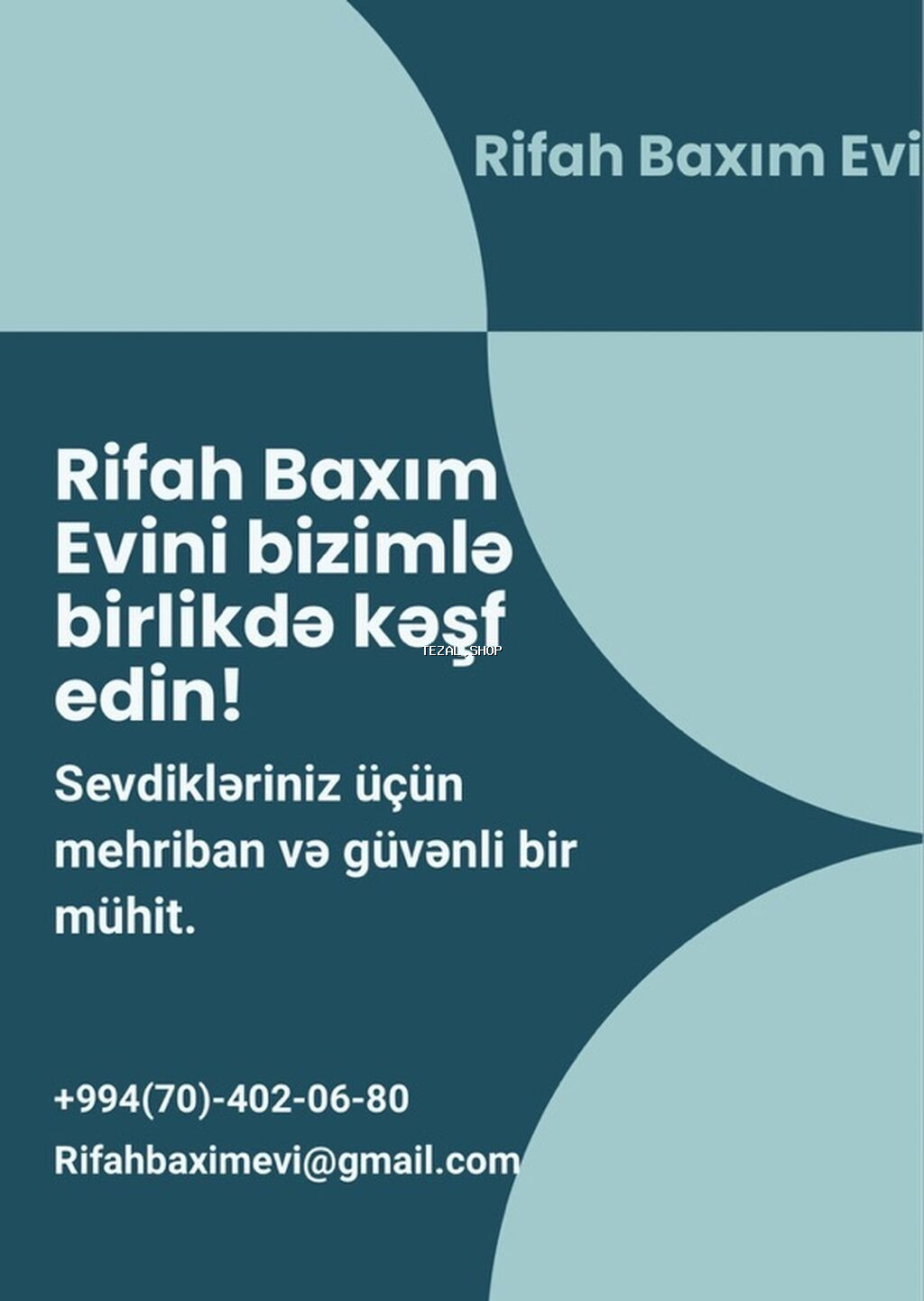 Rifah Baxım Evi – sevdikləriniz üçün mehriban və təhlükəsiz mühit