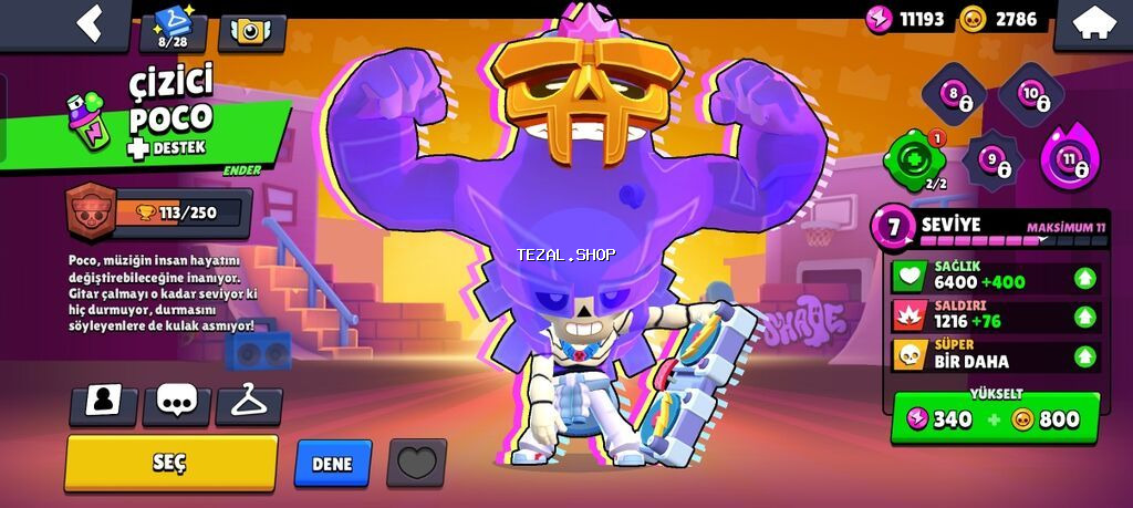 Brawl Stars hesabı – “TOXICTORNADO” Ümumi: - Kupa yolu: 4801 (III - şəkil 4