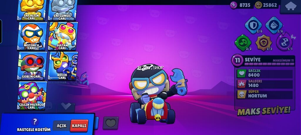 Brawl Stars hesabı – yüksək kuboklu və zəngin kontentli - Kupa yolu - şəkil 5