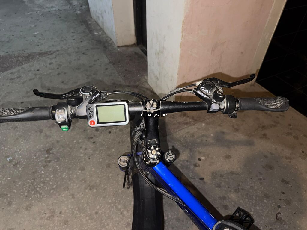 Elektrik velosipedi – qalın təkərli “fat bike”, mavi rəng - şəkil 3