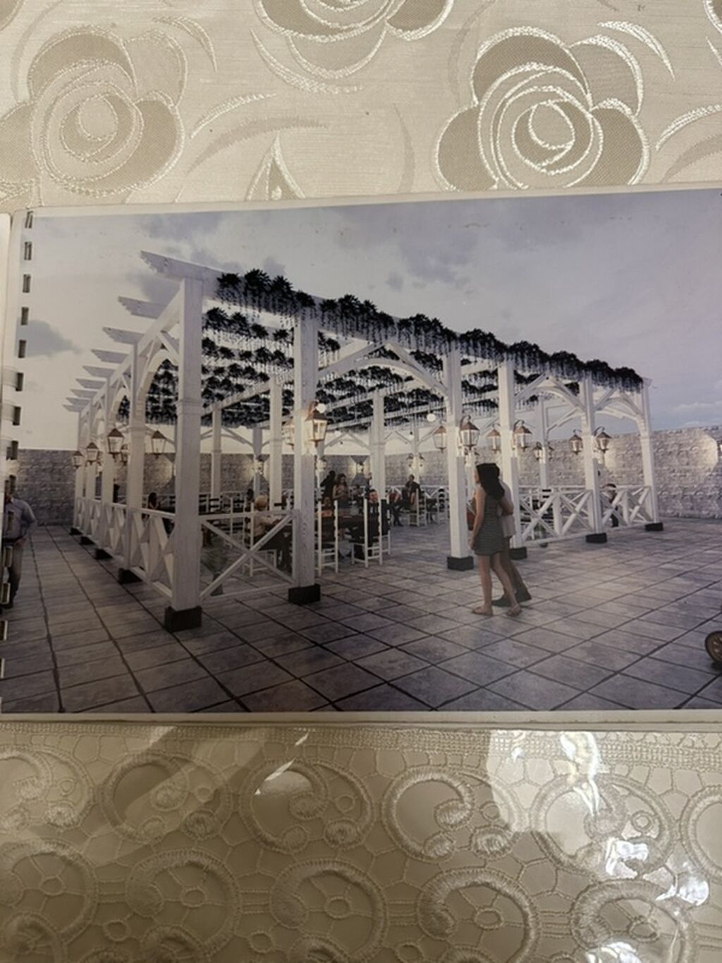 Açıq hava məkanları üçün dekorativ taxta pergola/pavilyon