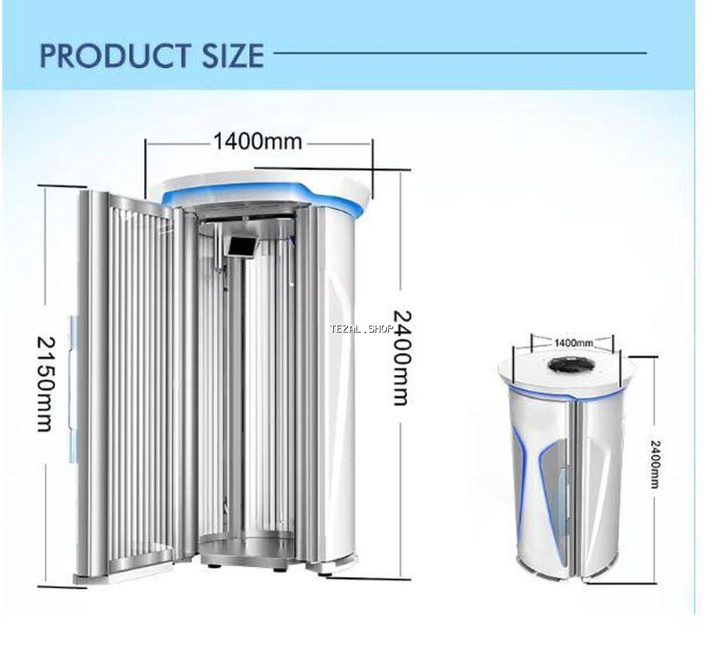 MERICAN dik tip günəşlənmə kabinası – UV + qırmızı işıq kombinasiyalı - şəkil 4
