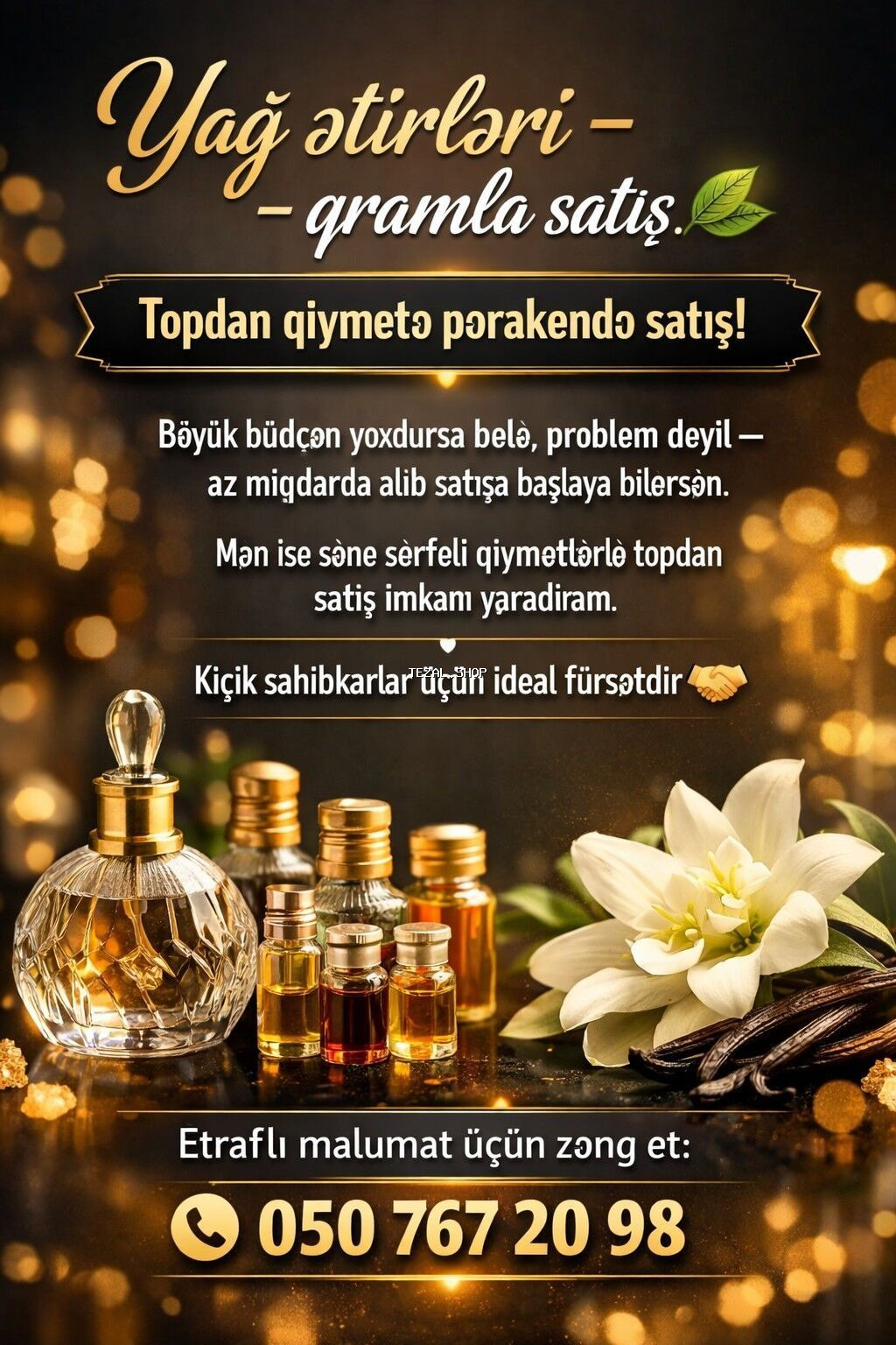 Yağ ətirləri – qramla satış 🌿 Topdan qiymətə pərakəndə satış! Böyük