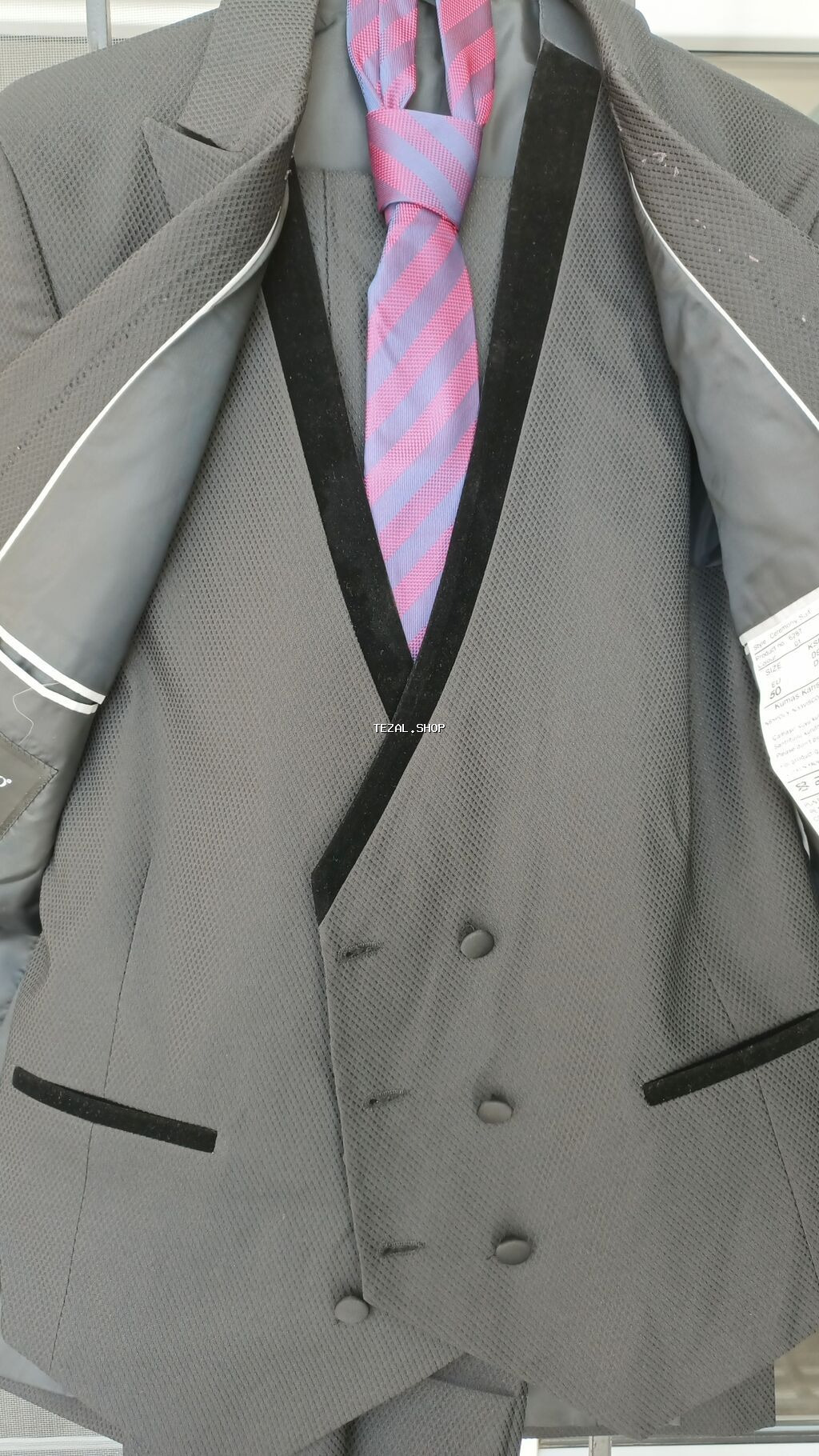 Kostyum, Demisezon, 5XL, rəng - Boz - şəkil 3