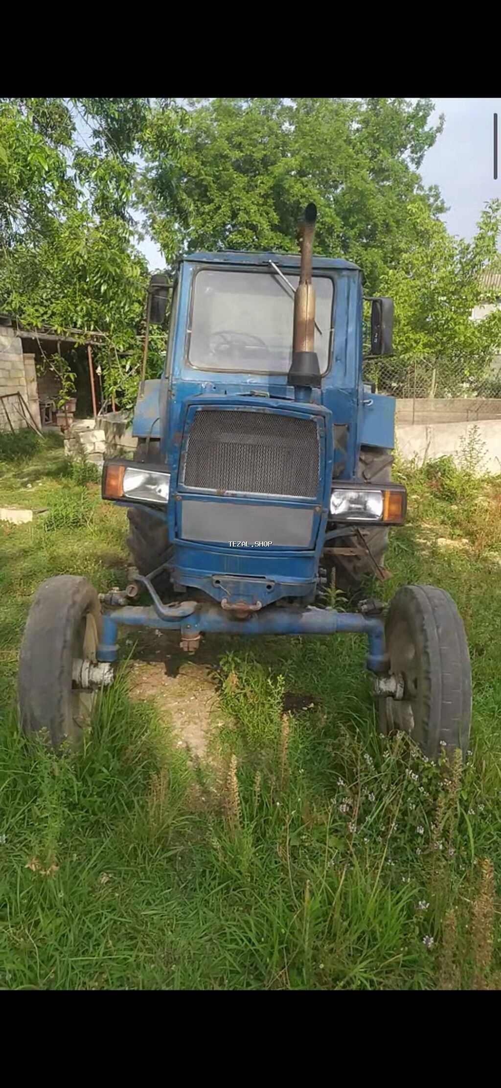 TƏCİLİ Satılır: mavi YMZ tipli təkərli traktor və qoşqu ot‑presi ot - şəkil 2
