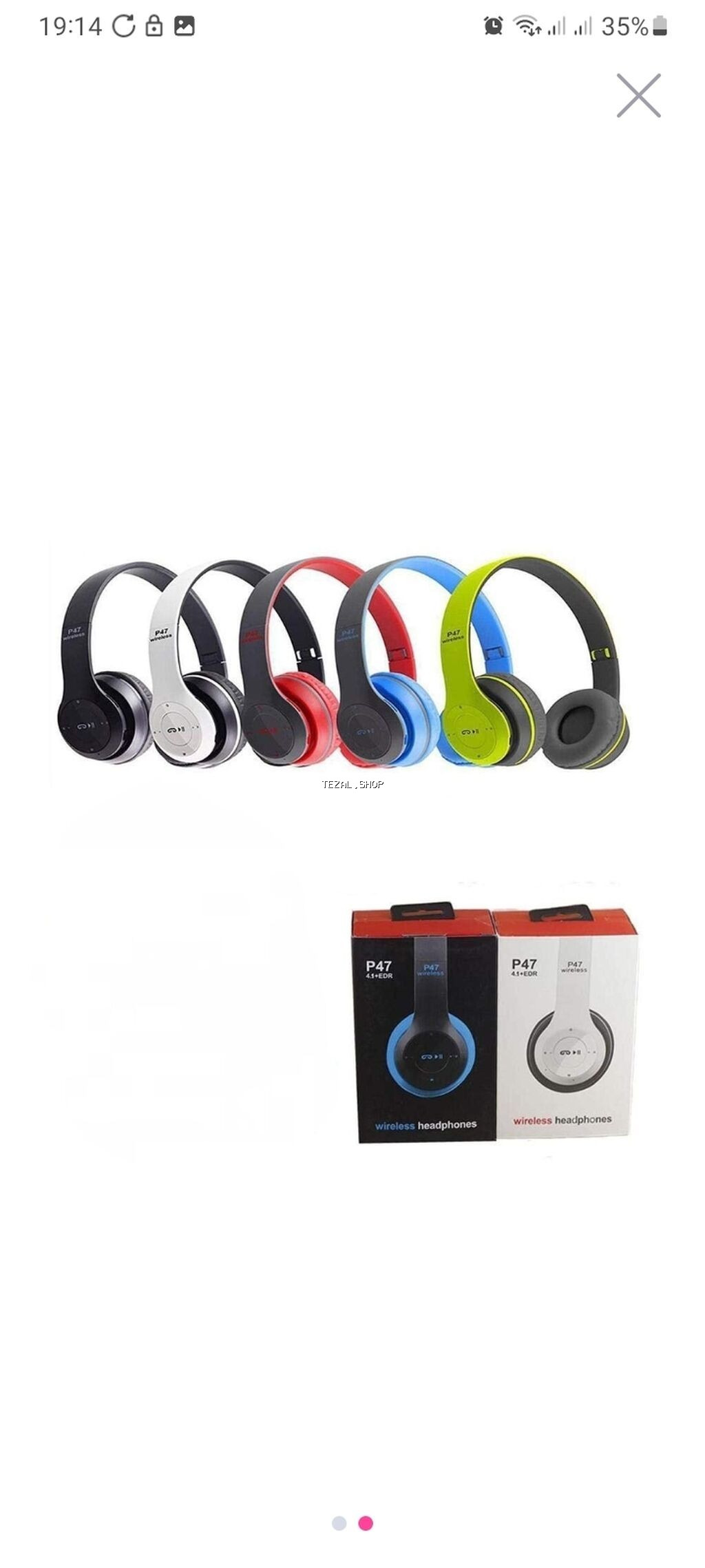 Məhsul: P47 Wireless qulaqcıq - Bağlantı: Bluetooth (4.1+EDR yazısı