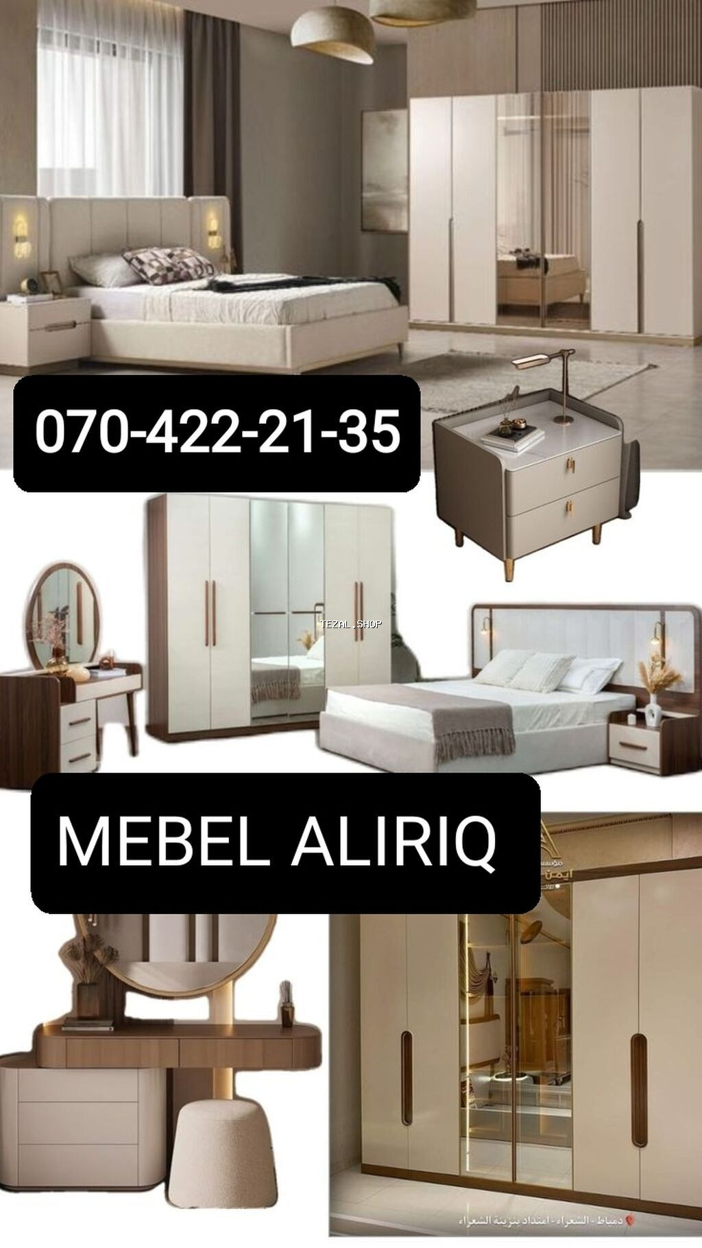 Mebel alışı xidməti Yataq otağı dəstləri və müxtəlif mebel növləri