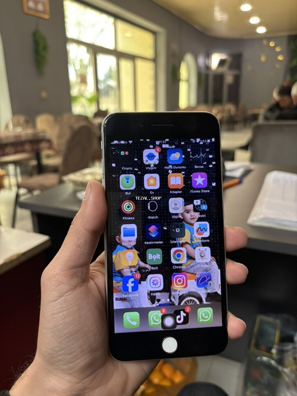 IPhone 8 Plus, Gümüşü, Barmaq izi - şəkil 3