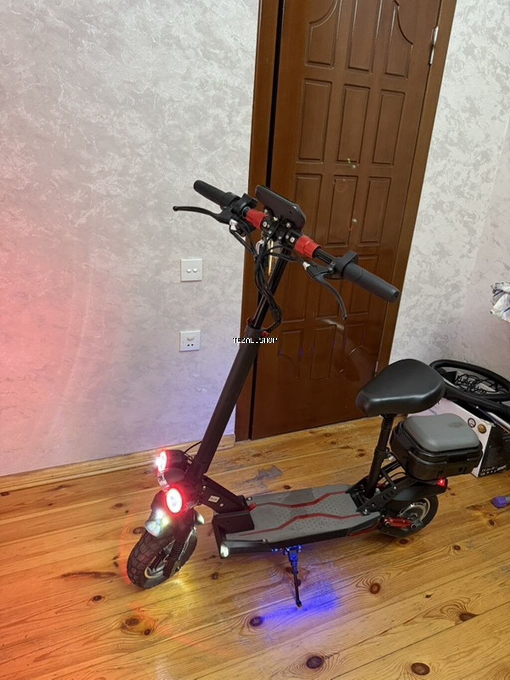 Elektrikli skuter – oturacaqlı, güclü işıqlandırma və əlavə - şəkil 4